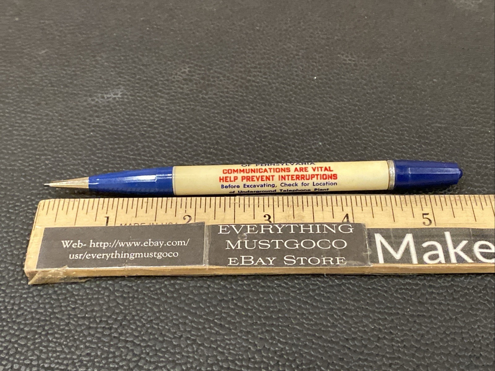 Vtg 1970’s The Bell Telephone Company Of Pennsylvania Durolite Mechanical Pencil