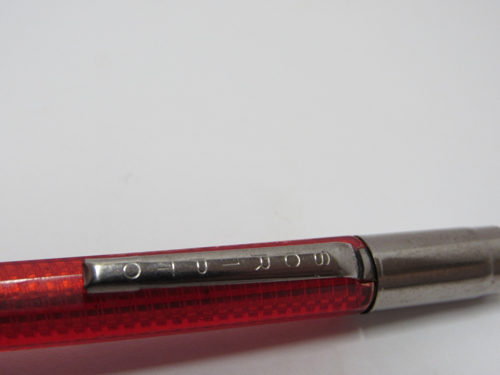 Scripto Vintage Transparent Red Mechanical Pencil W/ Eraser working #H1-15