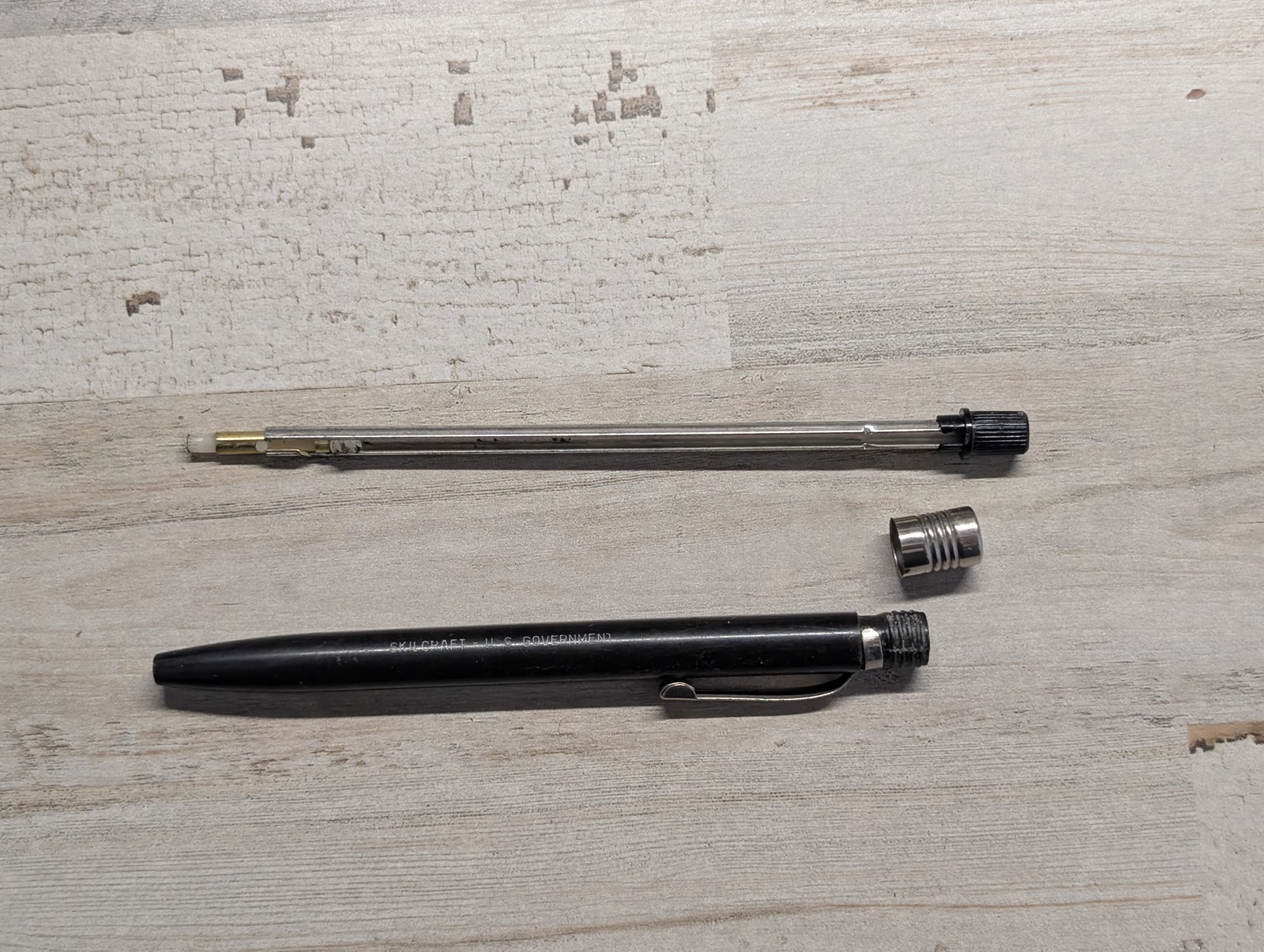 Vtg SKILCRAFT U.S. Government Black Mechanical Marker Wax Grease Pencil *READ*