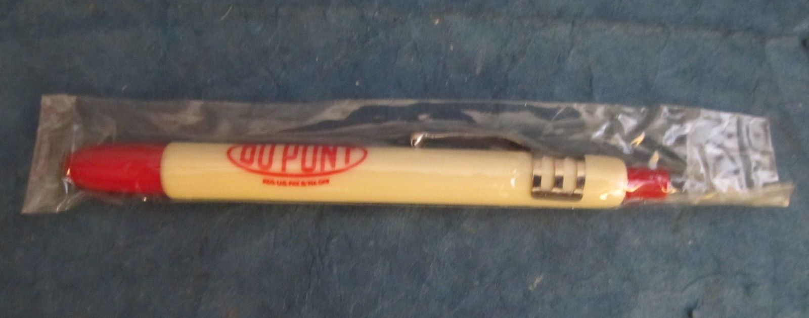 Vintage 1940’s Du Pont red & off-white plastic pencil