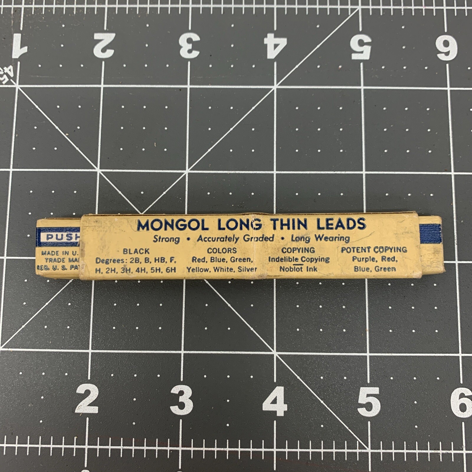 Vintage EBERHARD FABER Mongol 4015 Mechanical Pencil Long Thin Lead 4″ HB