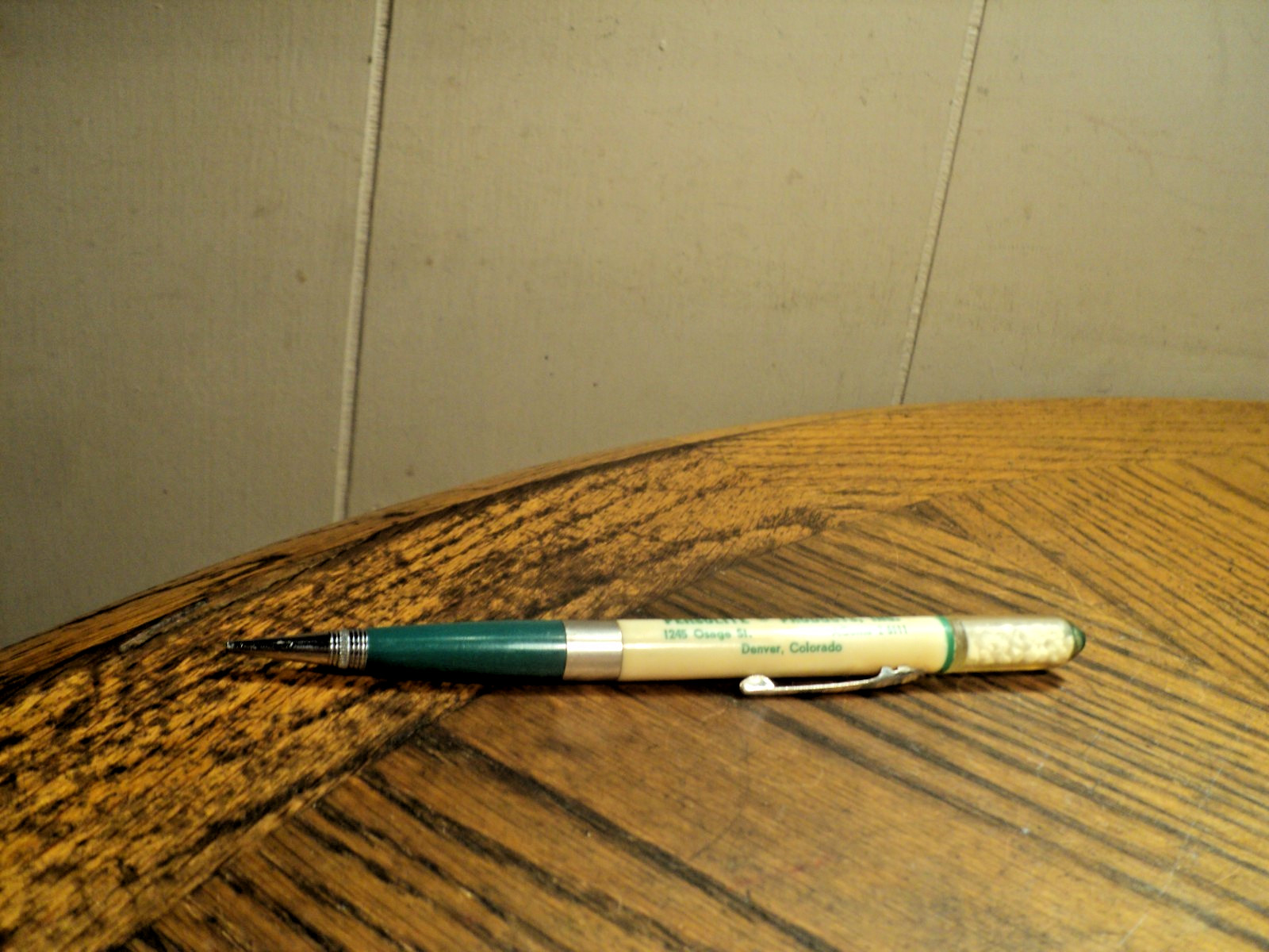 Vintage Mechanical Pencil Permalite Clear Top 6-1/18″ Long Unbranded Cracked