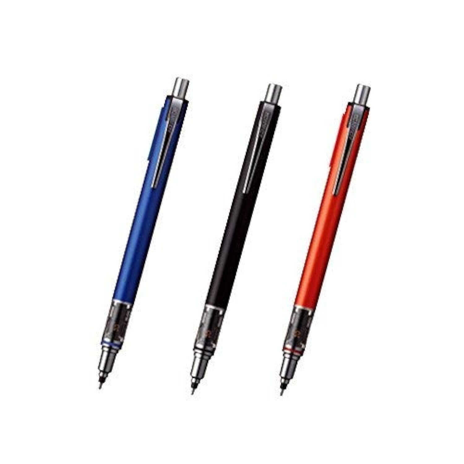 Uni Mechanical Pencil Value Set 3 Pack Blue Black Red 0.5mm Kurutoga Advance