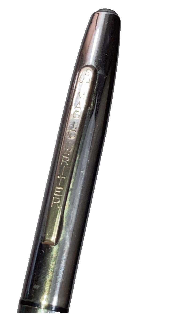 Vintage Magic Writer Mechanical Pencil 1970’s Brass Chrome Body Transitional