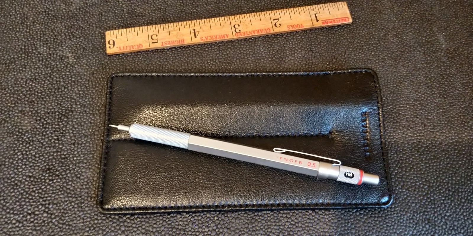 Rotring Levenger Lead Holder Mechanical Pencil with Leather Pouch