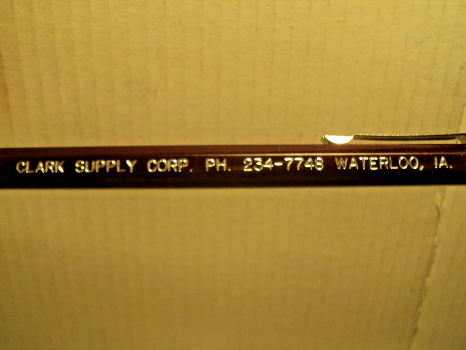 Vintage Durolite Mechanical Pencil Clark Supply Co Waterloo IA 5-5/8″ Long USA B