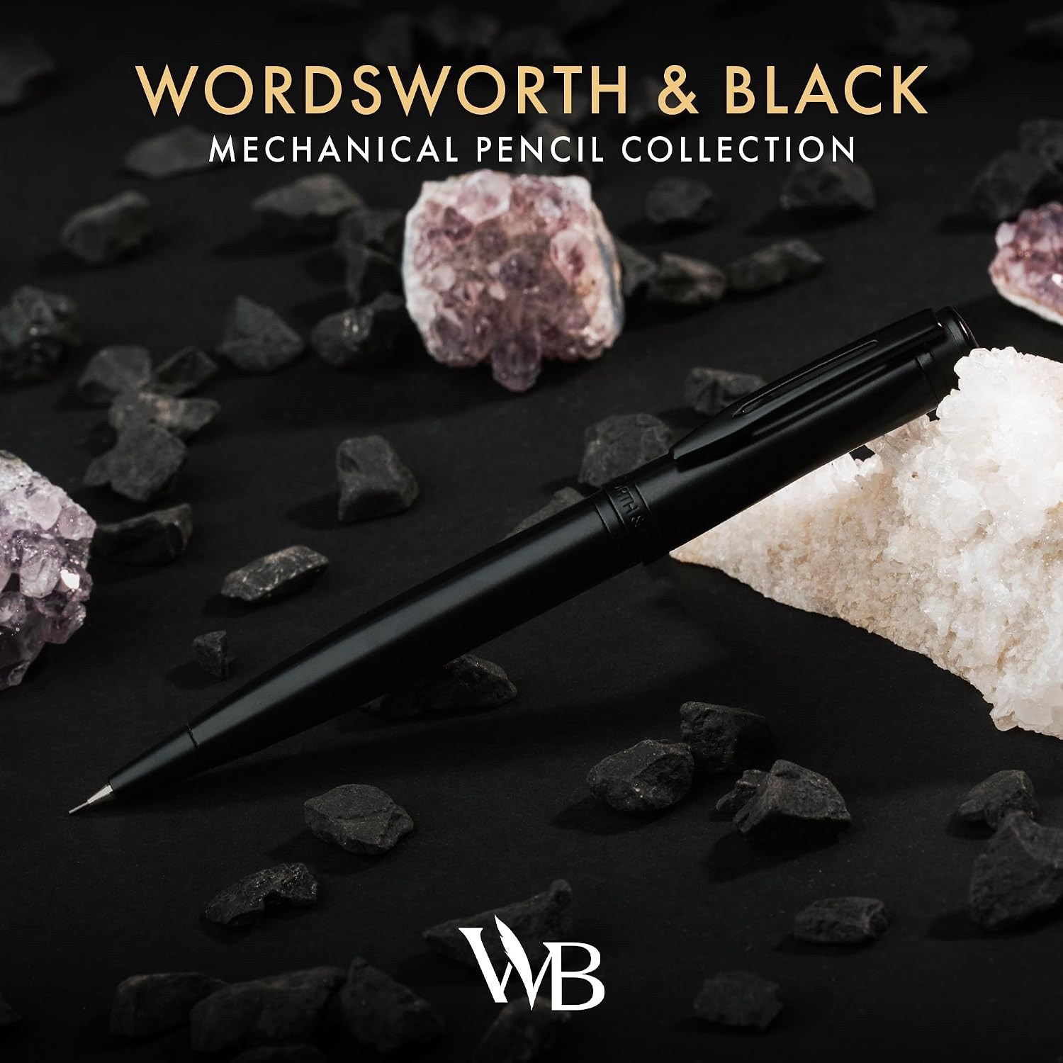 Wordsworth and Black Mechanical Pencil Graphite Lead- Stunning Luxury Metal Penc