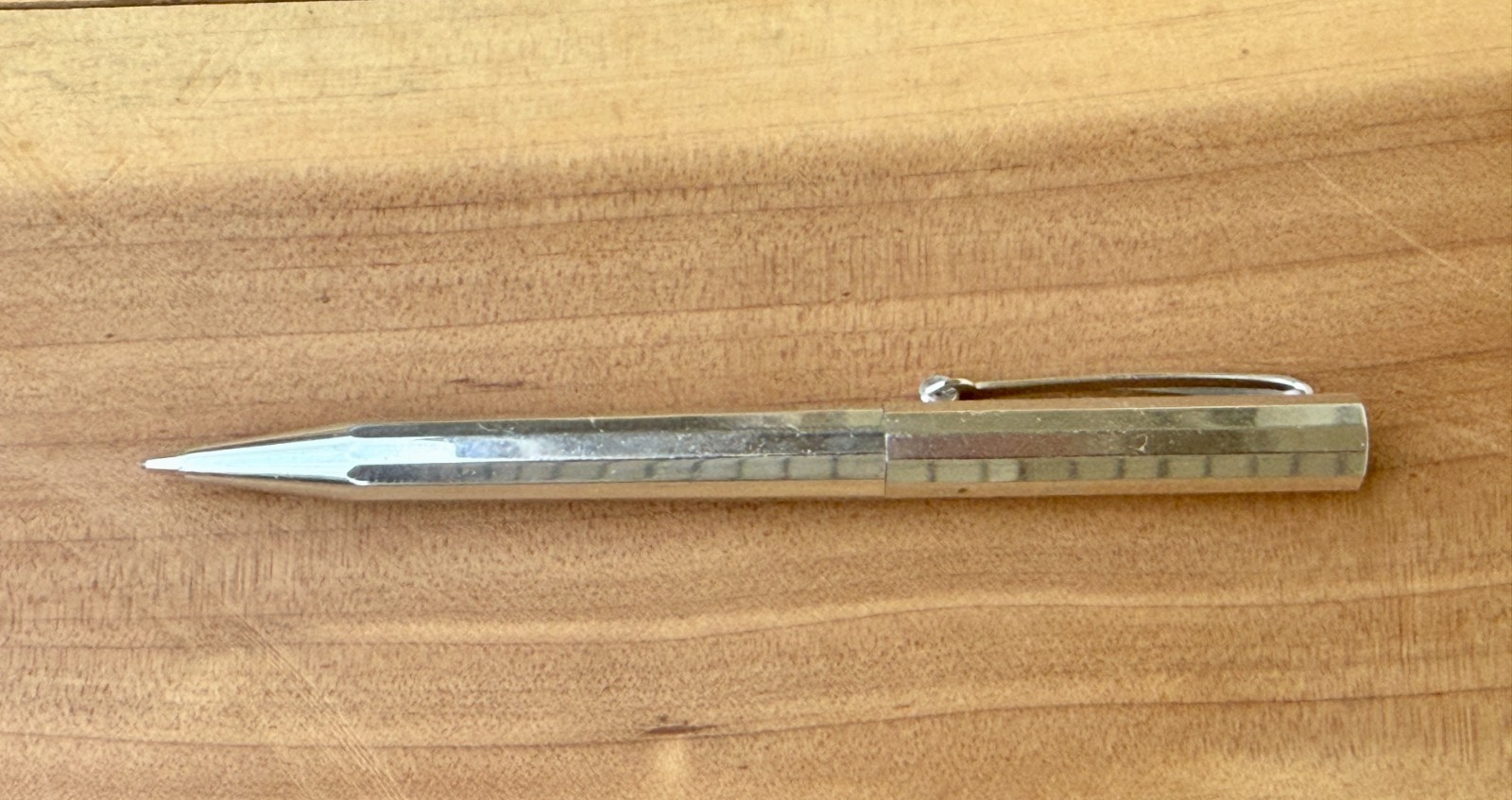 Vintage Omas 12 Side Faceted Sterling Silver Mechanical Pencil Made in Italy