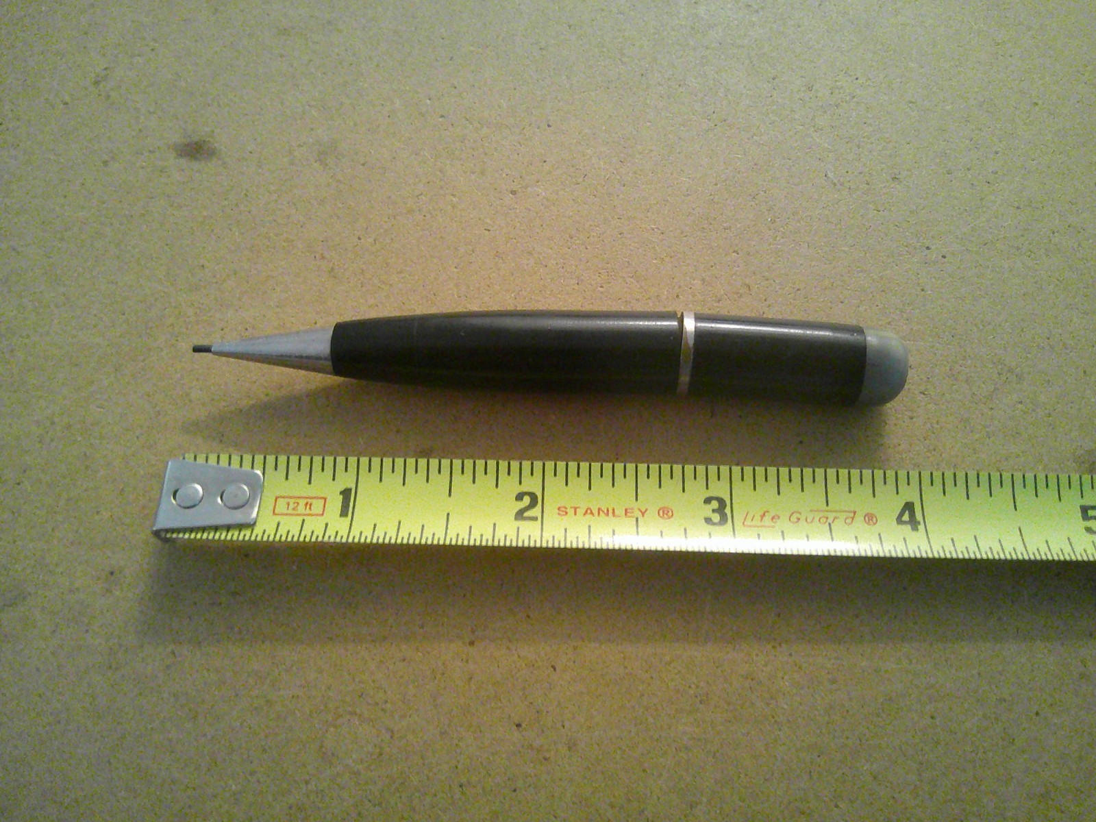 Unusual Vtg Antique Ebony Mechanical Golf Lighter Pencil VVGC Rare