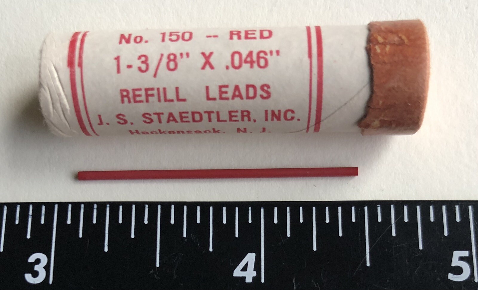 Vintage J. S. Staedtler DIANA Mechanical Pencil Lead RED 1.18mm NOS 12pk USA
