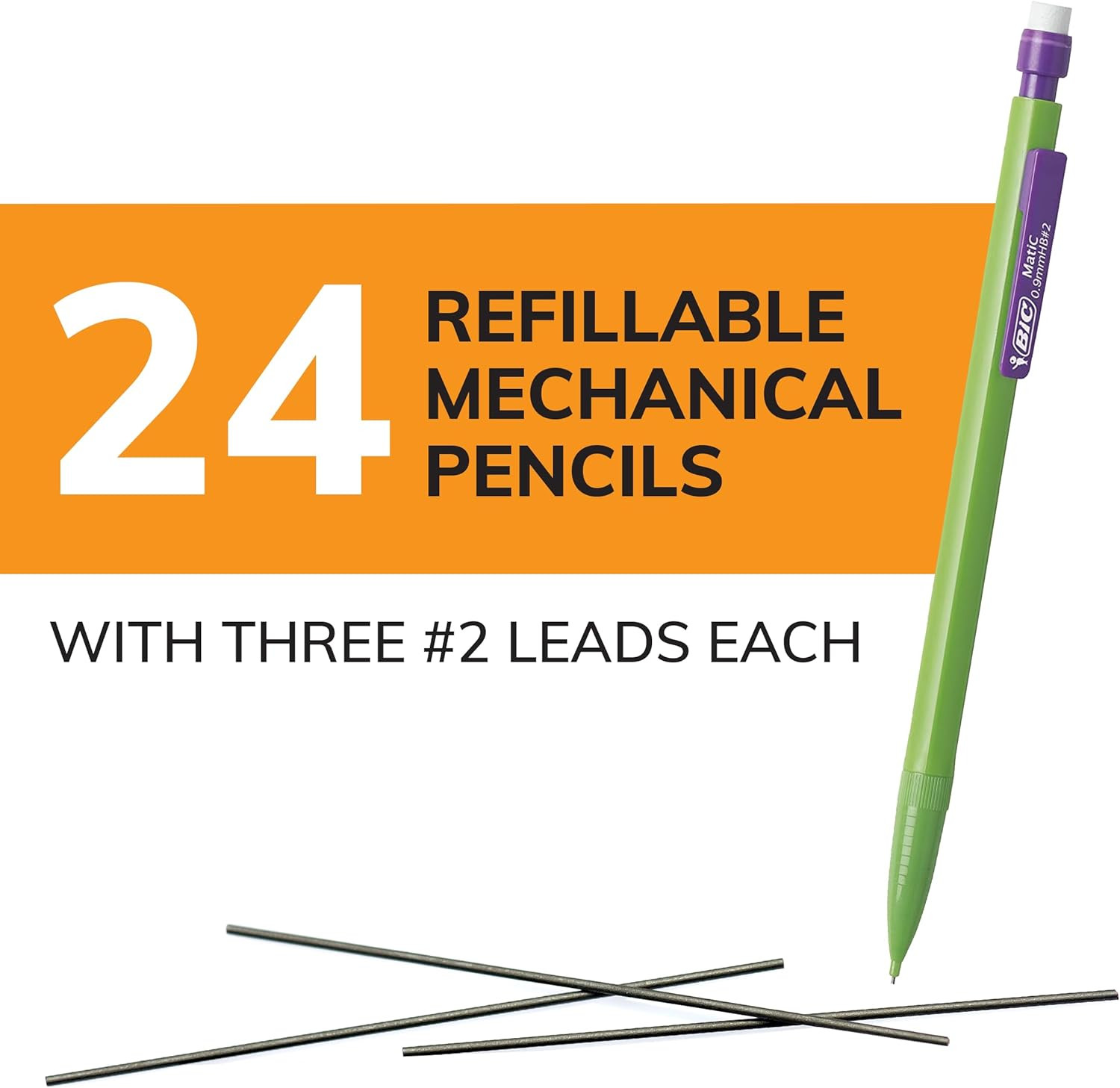 BIC Xtra-Strong Thick Lead Mechanical Pencil, with Colorful Barrel Thick Point (