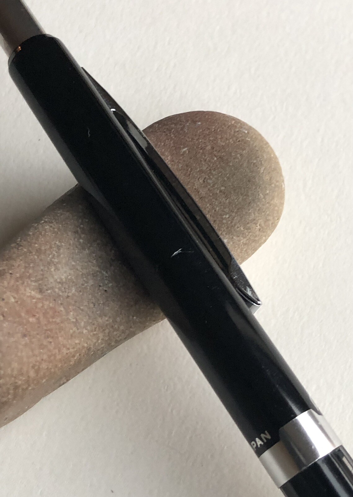 Vintage PENTEL 5 Mechanical Pencil .5mm Lead Black Barrel Chrome Trim Japan