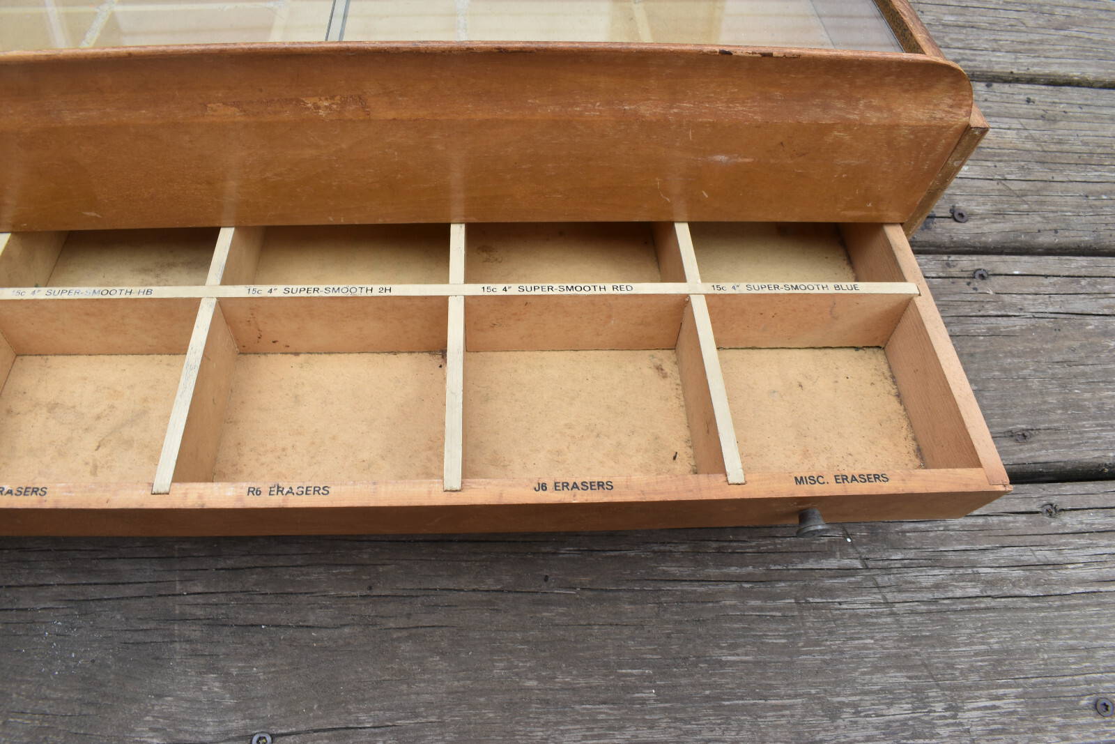 Vintage sheaffer fineline lead erasers mechanical pencil countertop display case