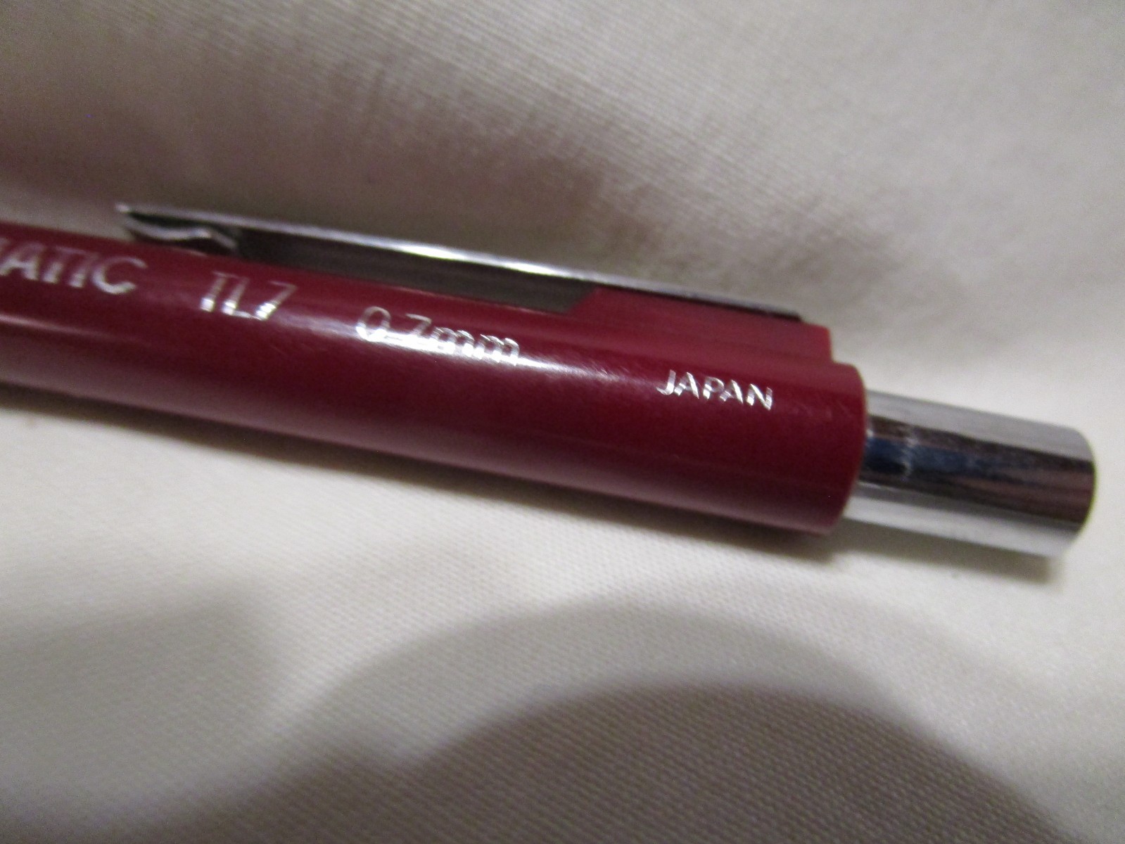 1 BEROL AUTOMATIC TL7 O.7MM MAROON MECHANICAL PENCIL MADE IN JAPAN NICE