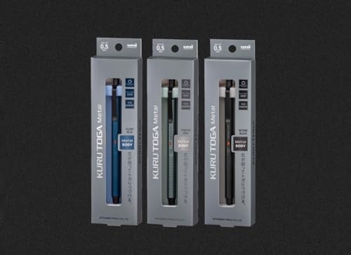 mitsubishi pencil Mechanical Pencil Kuru Toga Metal 0.5mm (Silent Blue)
