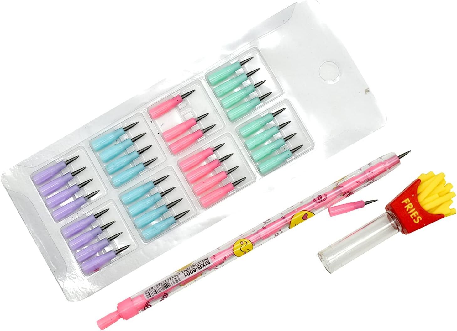 12 Packs Stackable Pencil Refills Non Sharpening 1 Count (Pack of 12)
