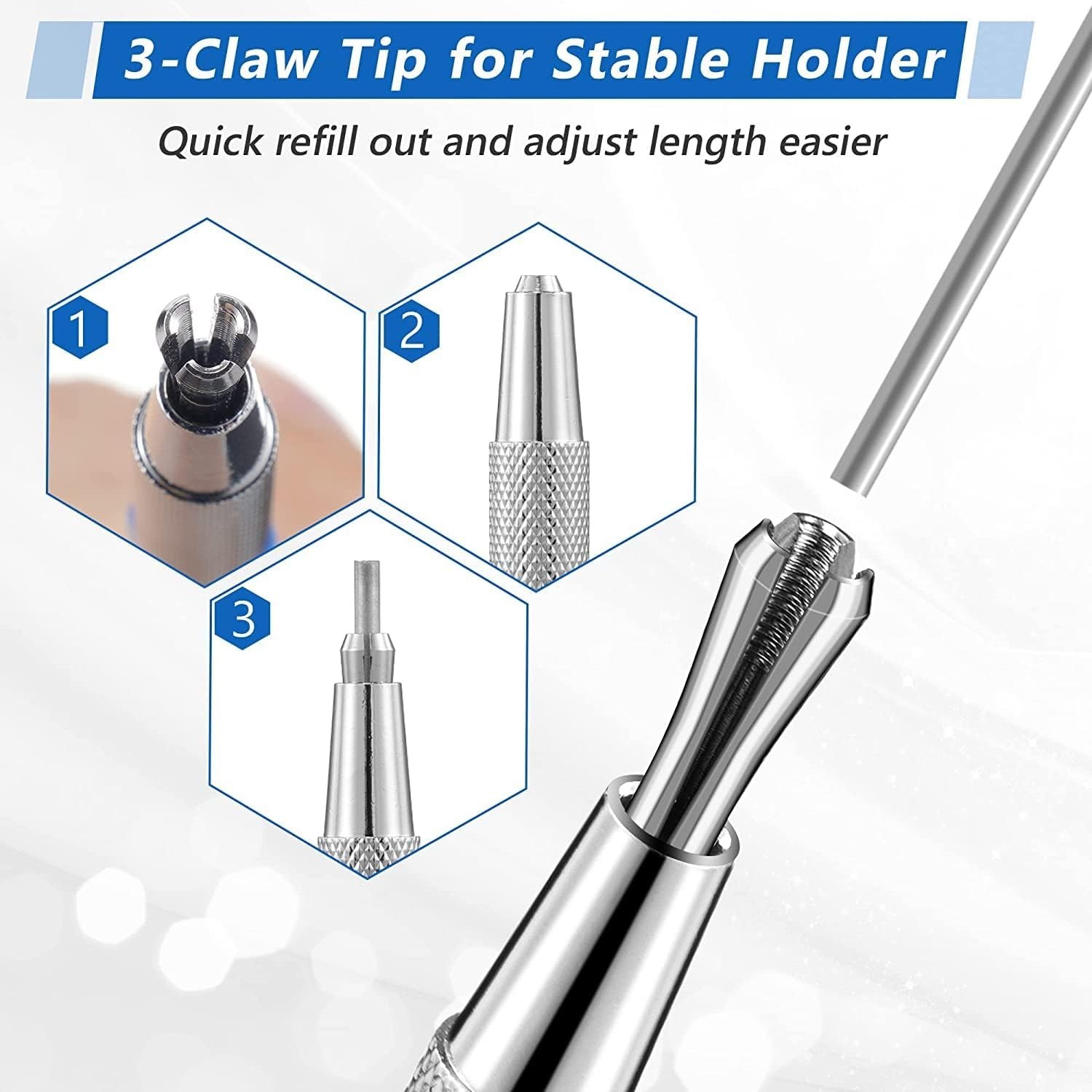 2 Pcs Refillable Welders Pencils with Built-in Sharpener for Precision Marking