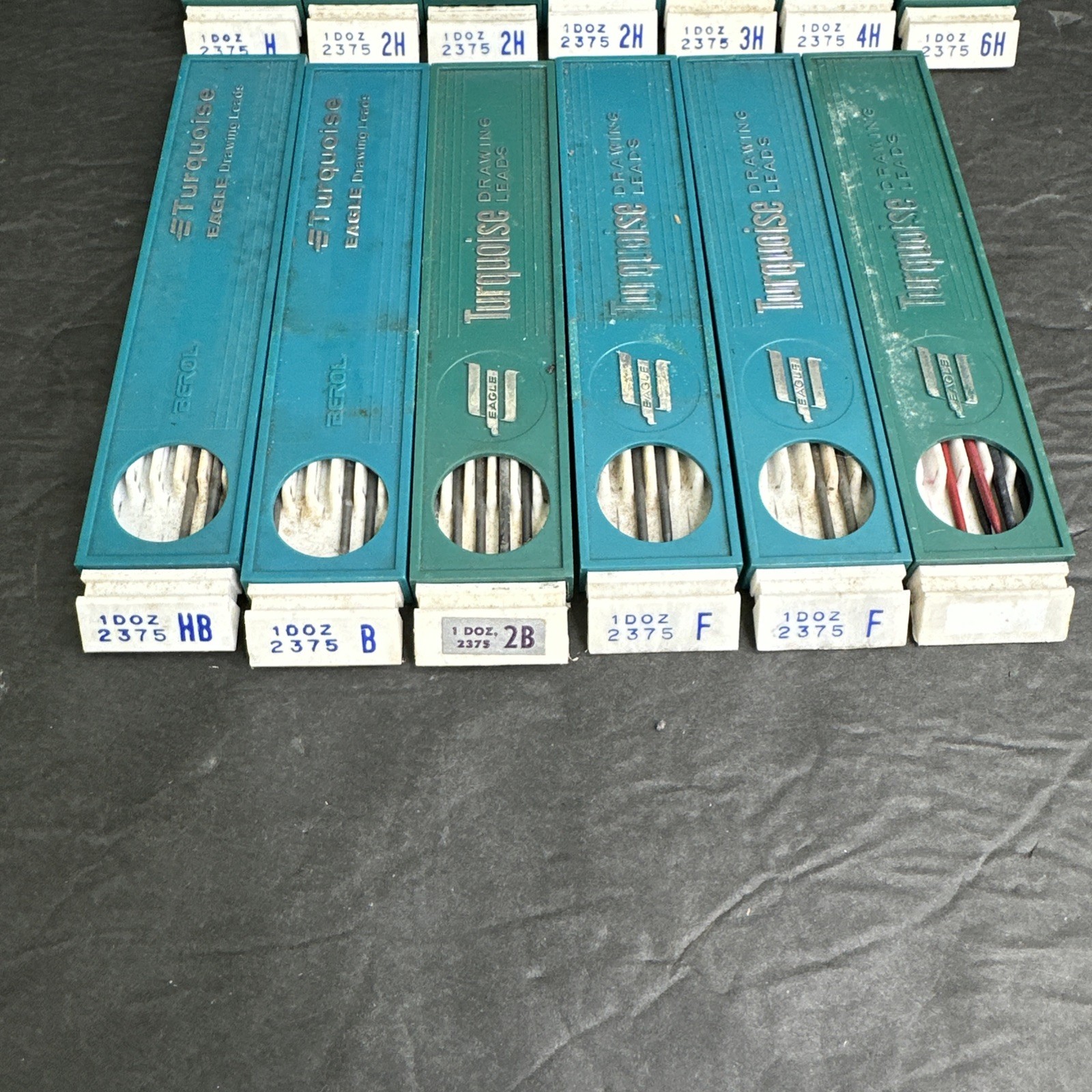 13 Packs Berol Turquoise Eagle 2375 Drawing Leads F 2H 4H 2B HB 3H 6H