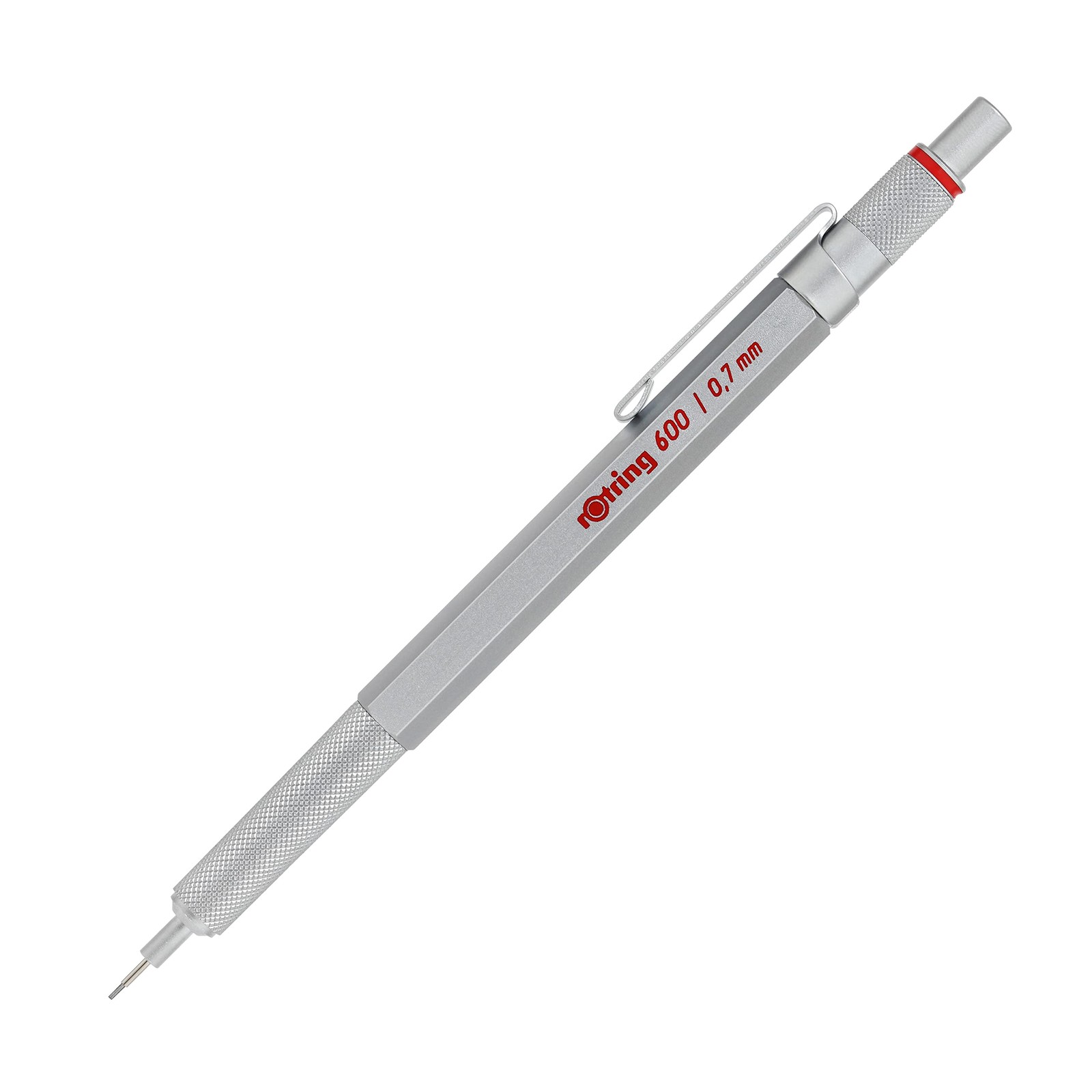 rOtring 600 Mechanical Pencil, 0.7 mm Lead, Silver Metal Barrel 0.7mm,