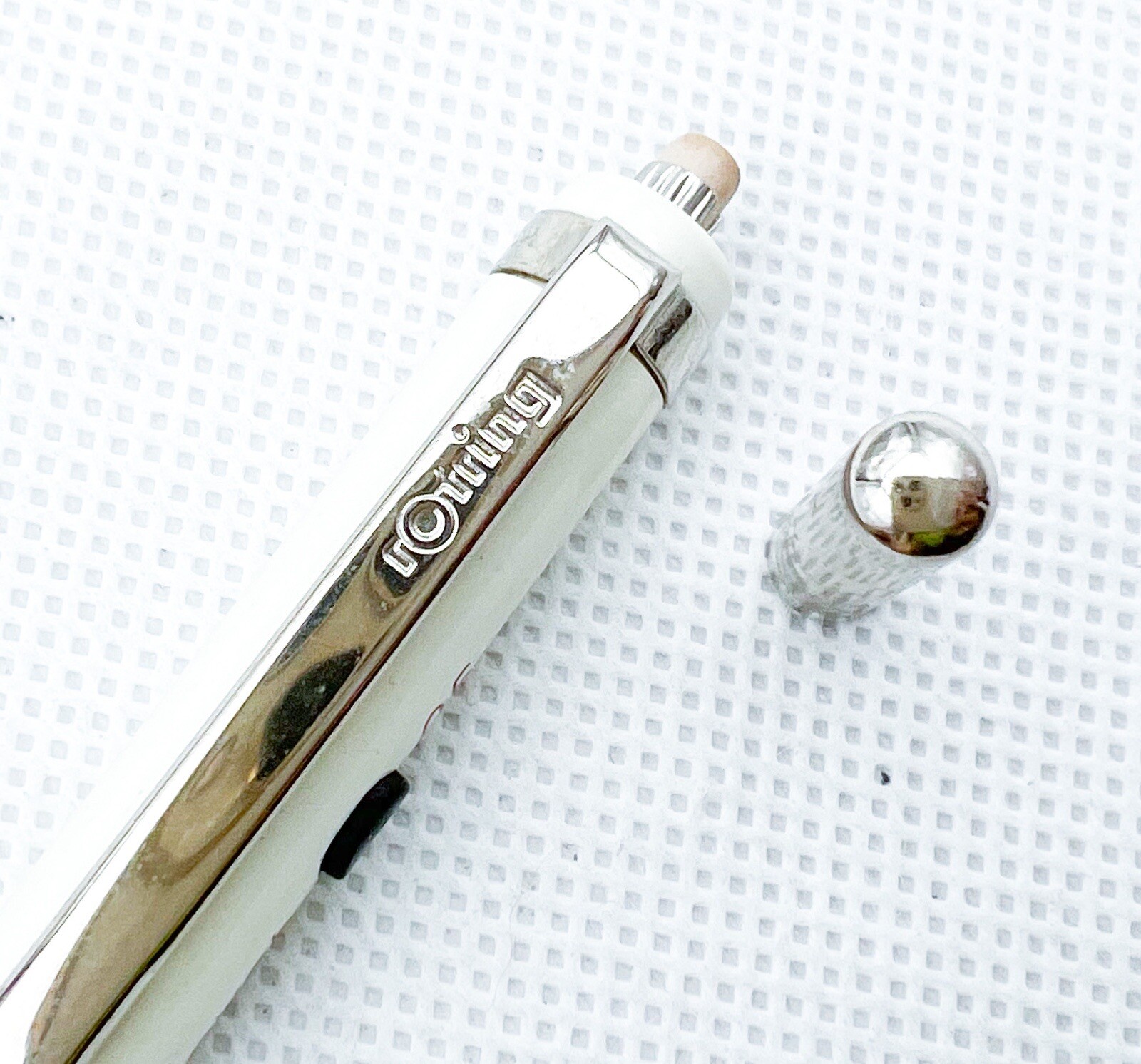 NOS Rotring Tikky Double Push retract mechanical pencil 0.5mm white