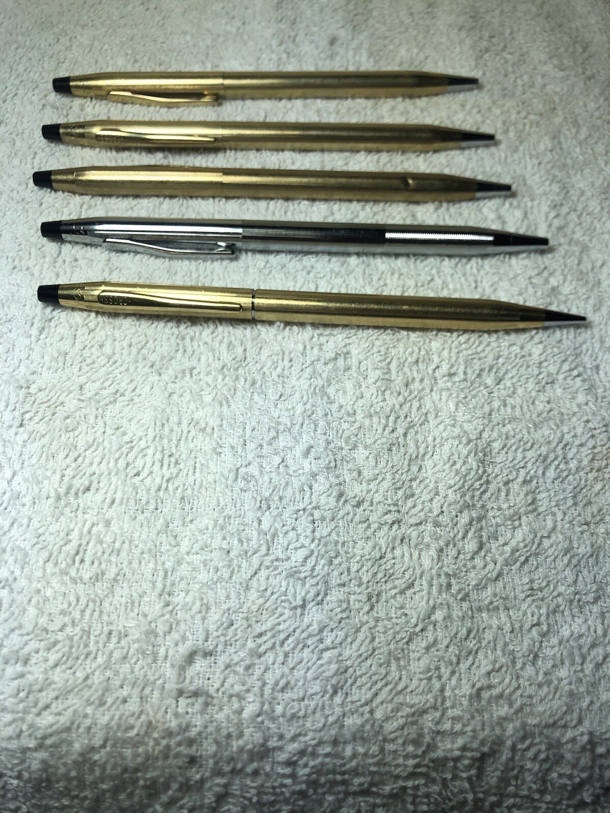 Vintage – Lot Of 5- Cross Pens & Mechanical Pencils – See Description 10kt 12kt