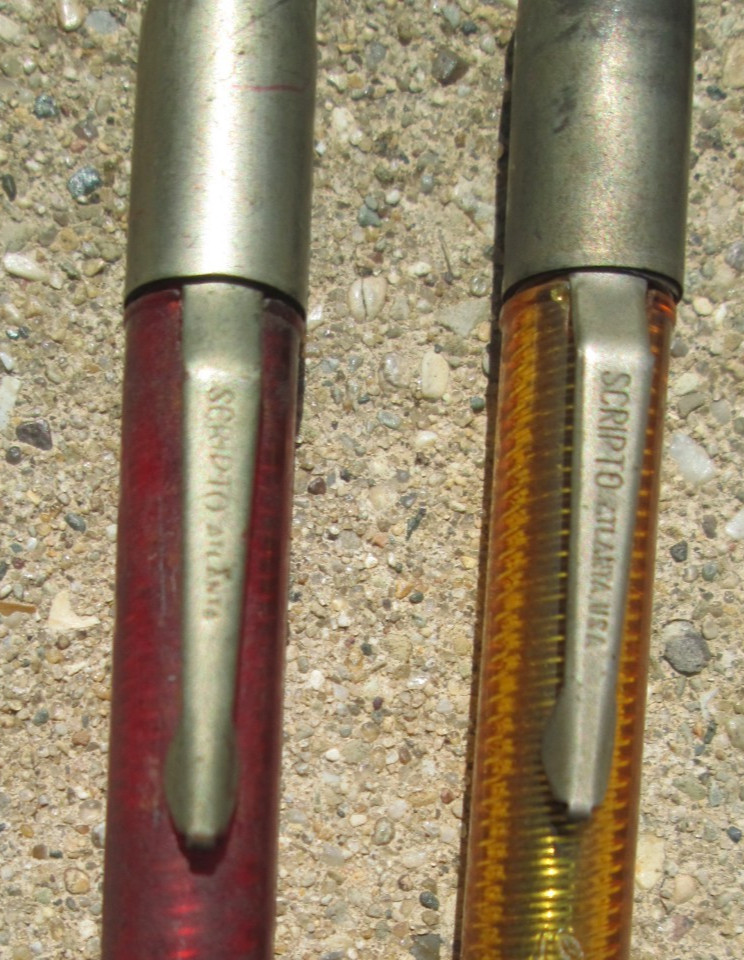 Lot of 2 Scripto Atlanta Short 4″ Translucent Mechanical Pencils As-Is