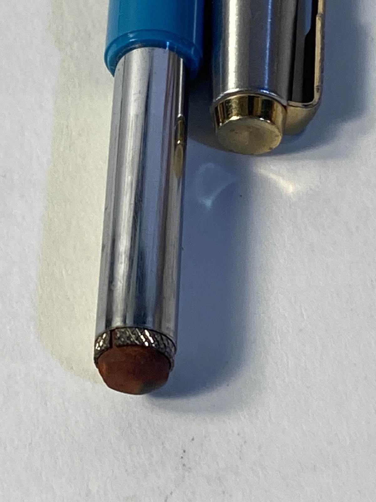 Vintage 1960’s Parker Mechanical Pencil Blue With Silver & Gold Tone Arrow Clip