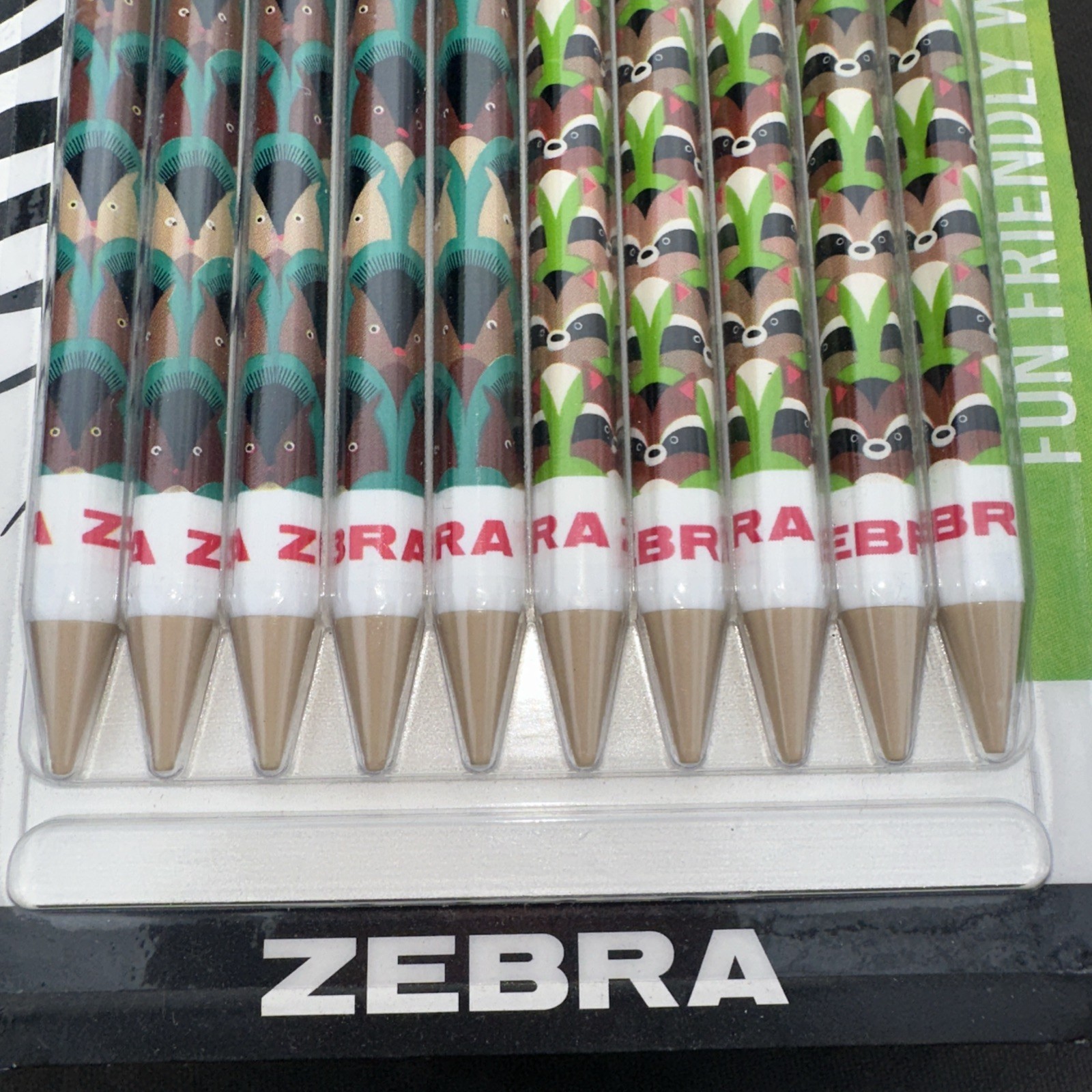 NEW 10 in pack Zebra Woodland Critters Cadoozles .9MM Mechanical Pencils #2 Z