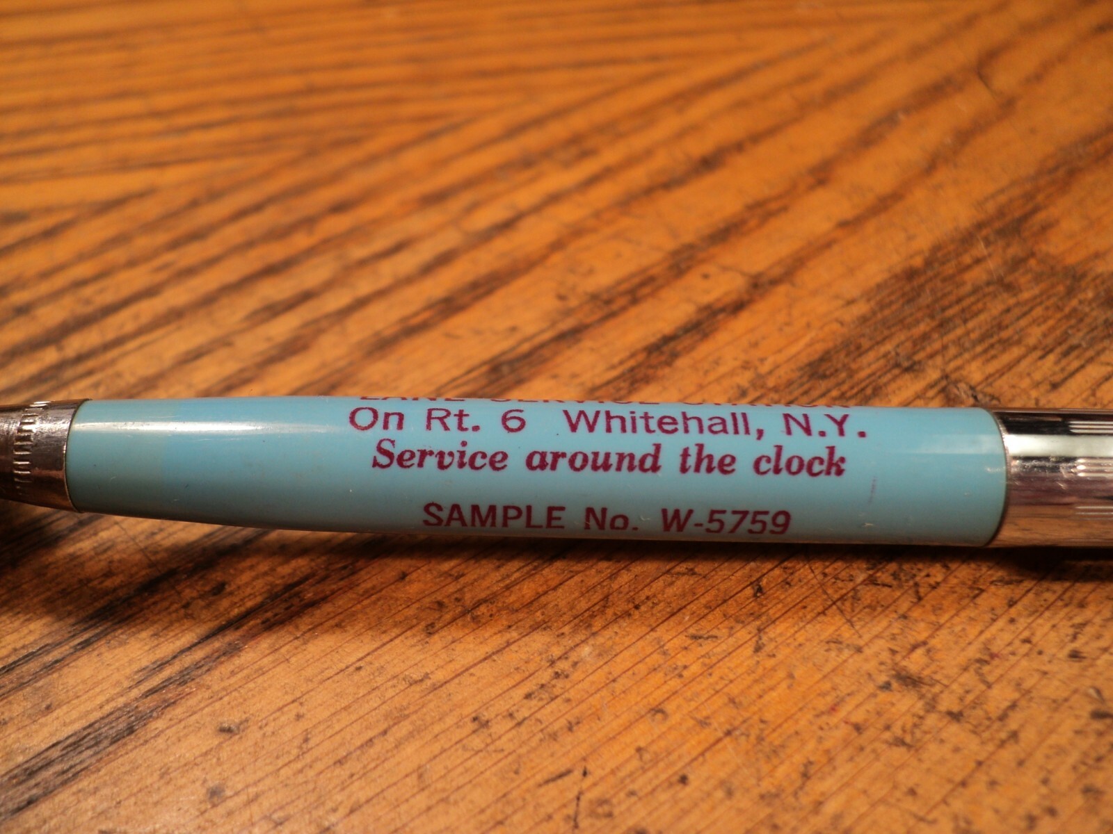 Vintage Vernon Mechanical Pencil Mobile Lane Service Station Whitehall NY