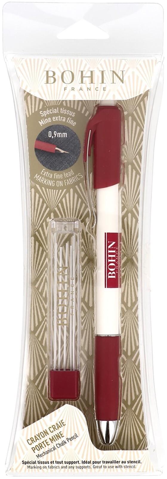 Bohin of France Extra-Fine Chalk Pencil 91473 white! New!