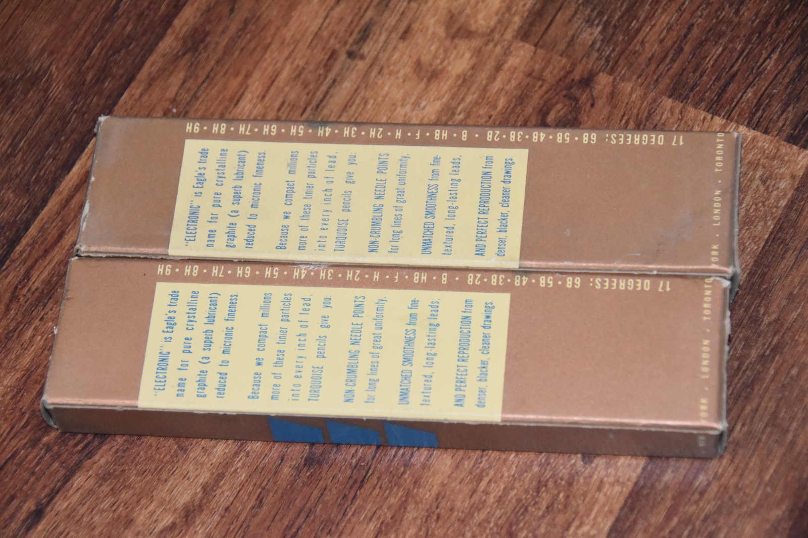 2 box Vintage EAGLE Turquoise Drawing 22 Pencils Electronic Graphite H Lead