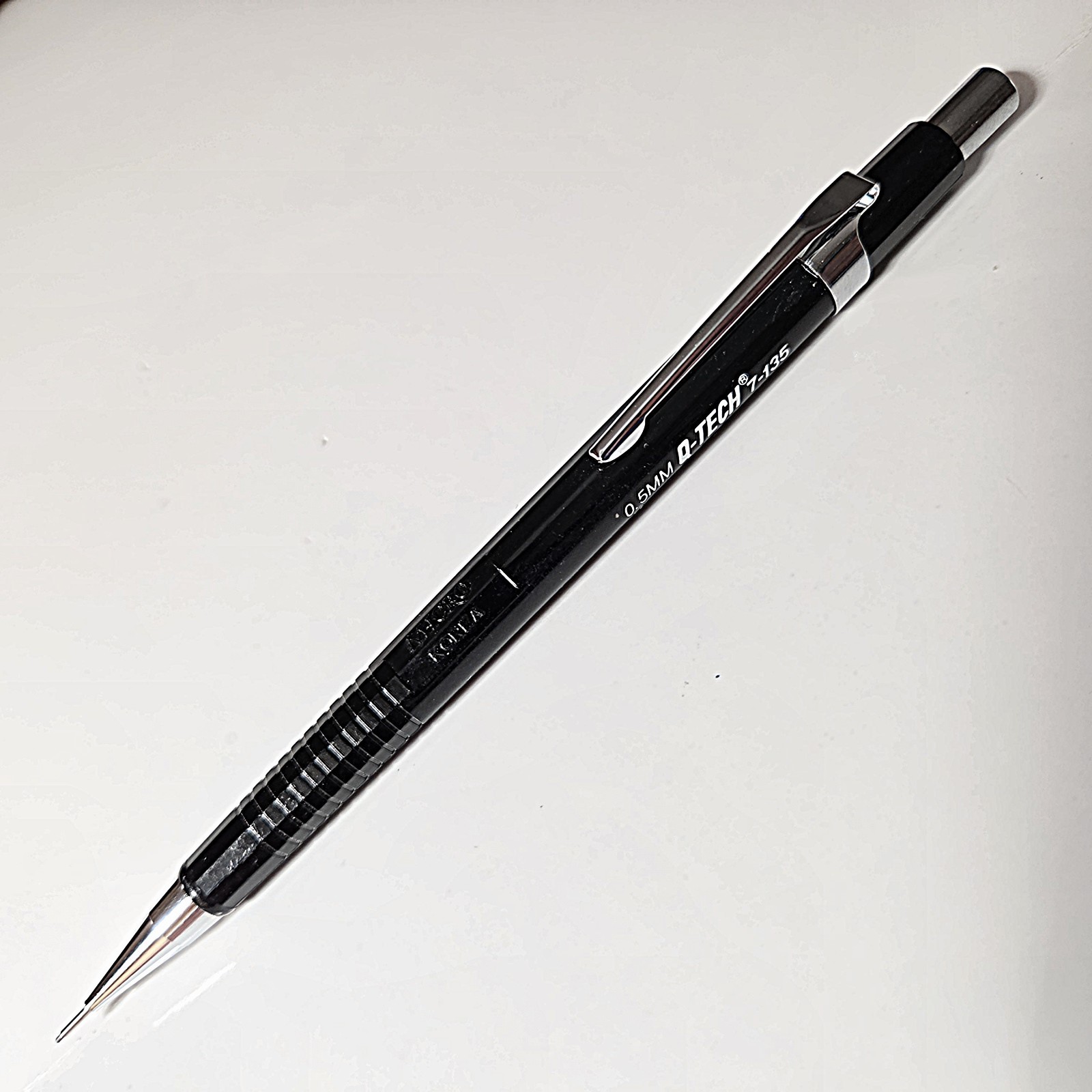Vintage Micro Korea Q-Tech 7-135 Mechanical Pencil 0.5mm Black Drafting 90s