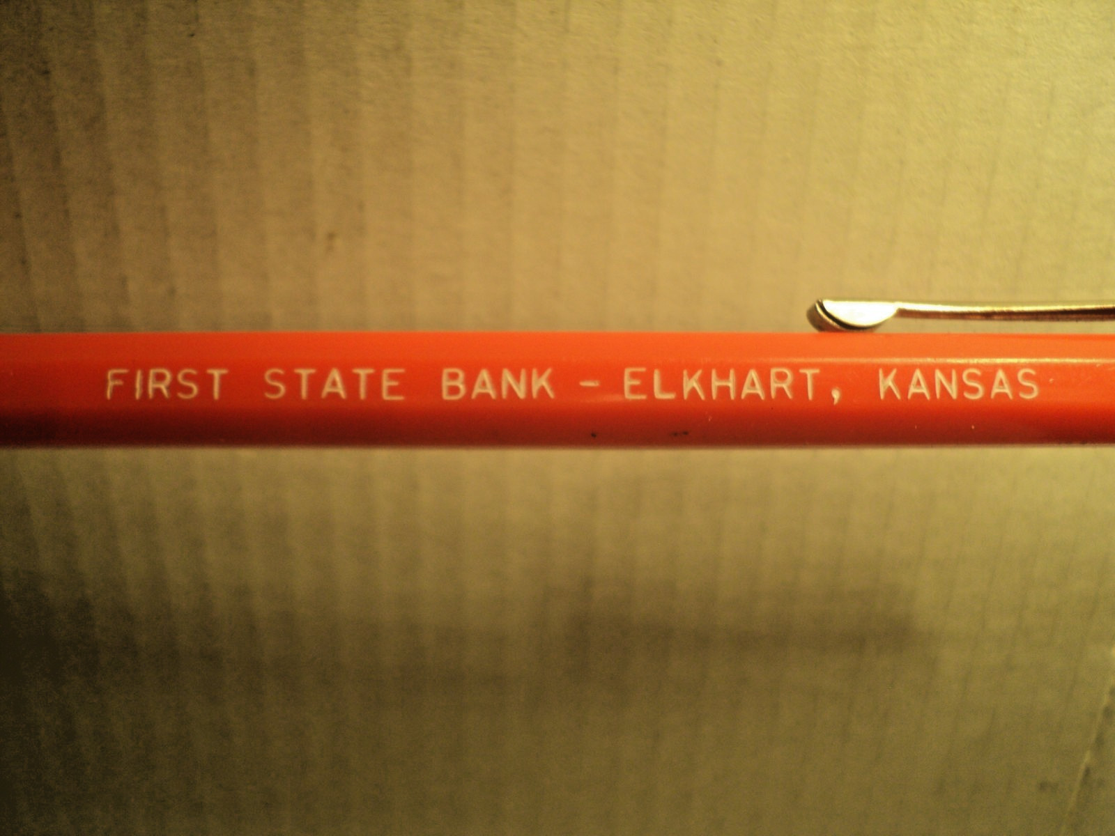 Vintage Durolite Mechanical Pencil First State Bank Elkhart KA 5-5/8″ Long USA