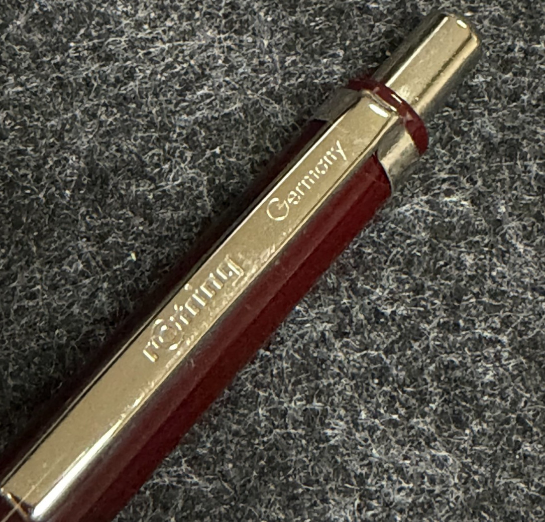 Vintage rOtring T 0.35mm Burgundy Mechanical Pencil Germany NOS
