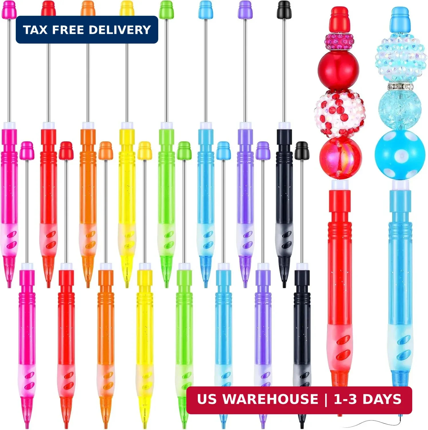 16 Pcs Beadable Mechanical Pencil Back to School Pens Mini Drawing Beadable Penc