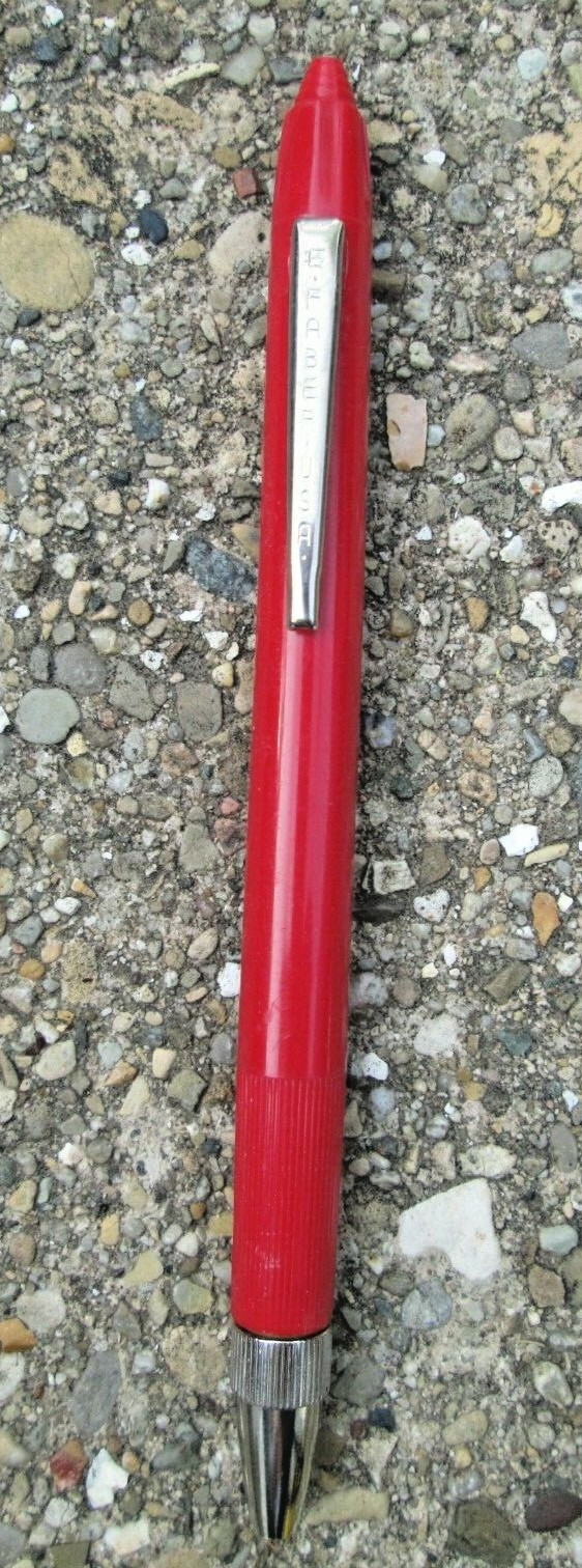 Vintage E. FABER USA Red Plastic and Metal Mechanical Drafting Pencil Big Lead