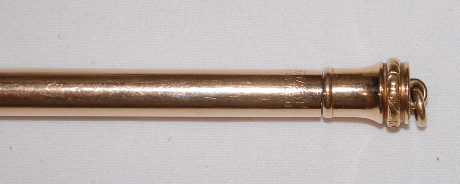 WAHL EVERSHARP Gold Filled Pencil Smooth Sides Engraved Needs Lead Preowned