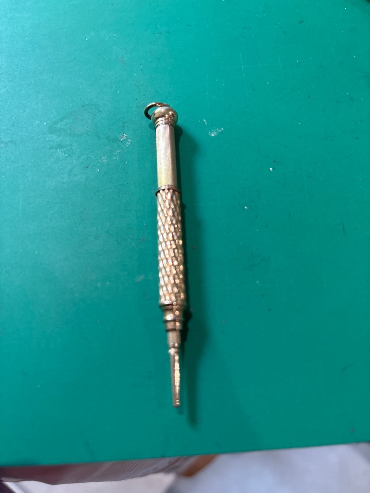 Antique Mechanical Retractable Propelling Pencil Gold Filled Engraved Gertie