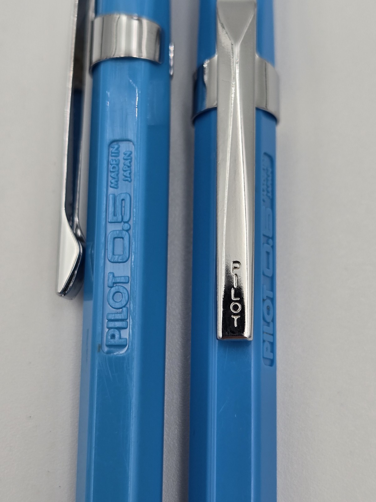 Vintage Pilot 0.5mm Mechanical Pencils Blue Pair + Lead & Eraser Case Kit Japan
