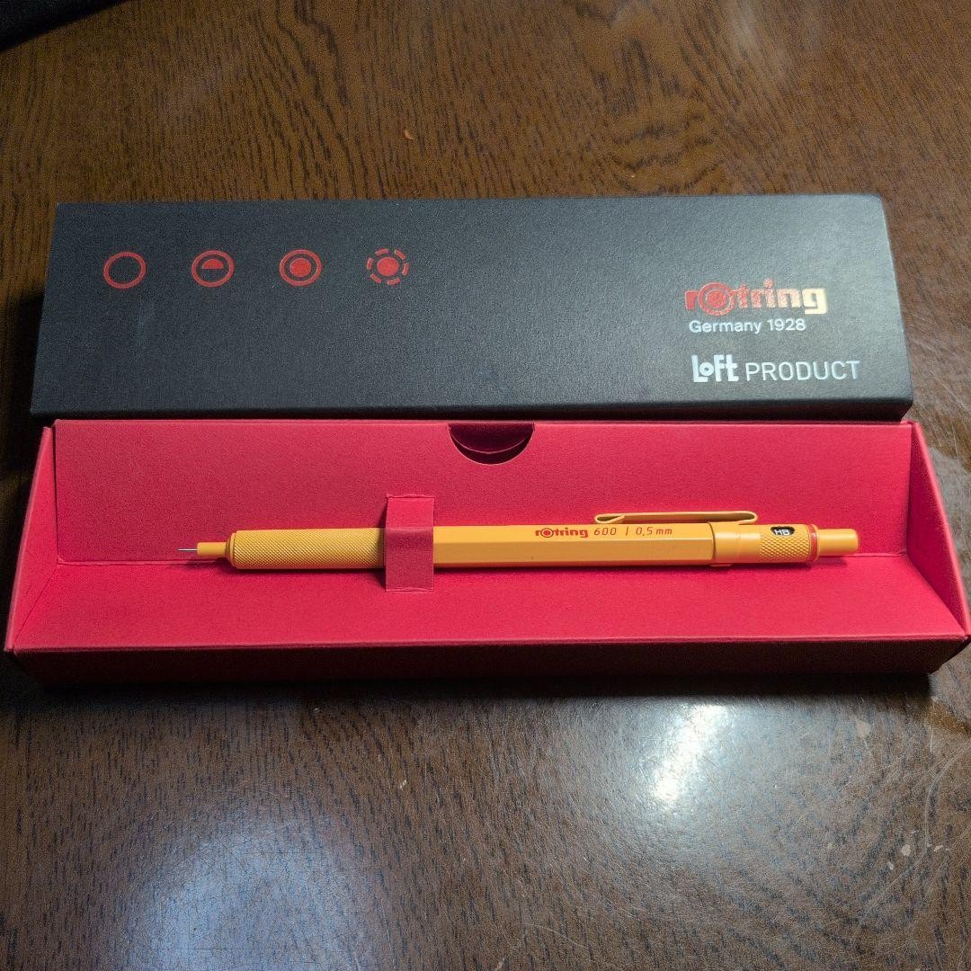 Rotring 600 Mechanical Pencil 0.5mm Yellow Japan LOFT Limited w/ Leads New
