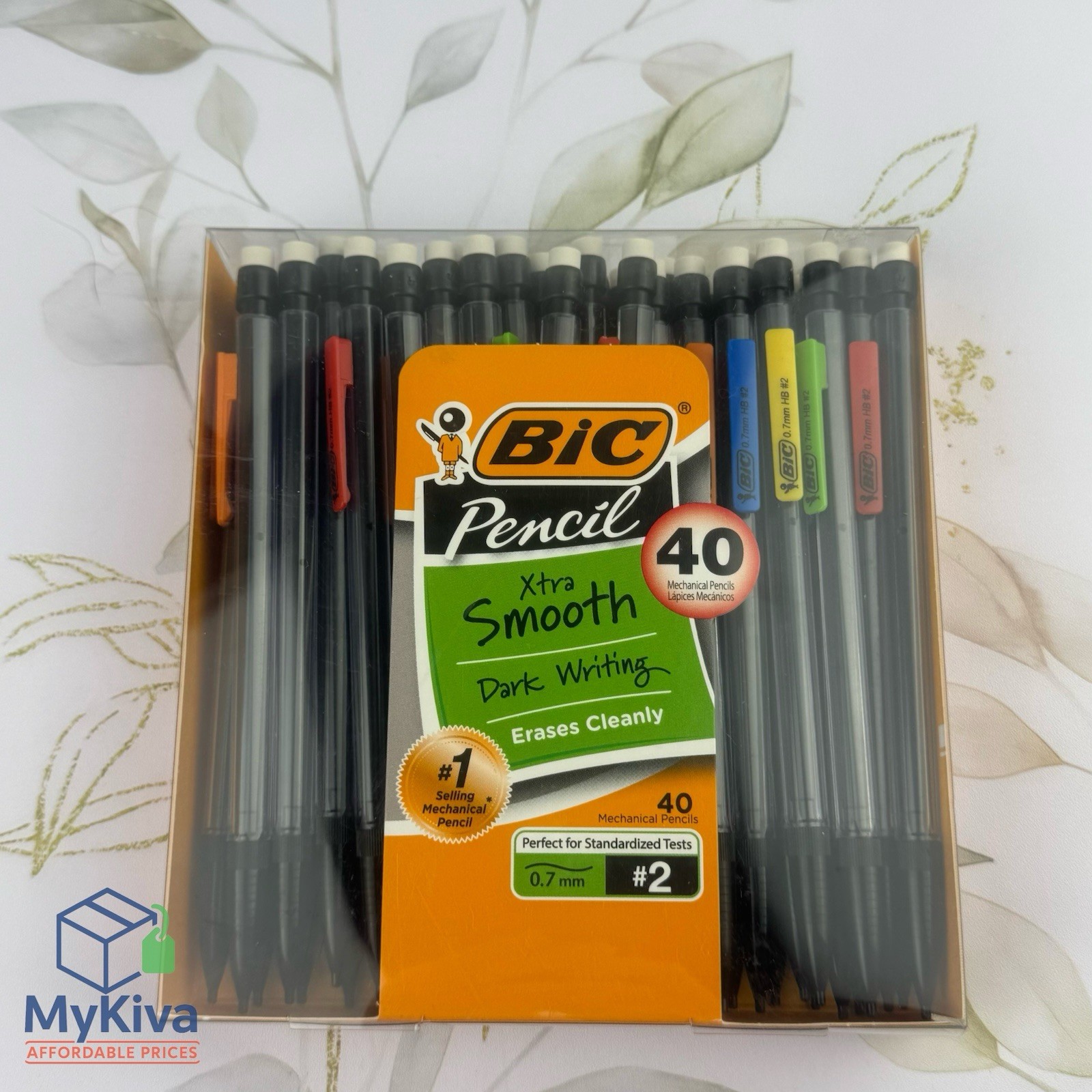 BIC mechanical pencils 40 pack Xtra Smooth 0.7mm number 2 dark writing erases cl