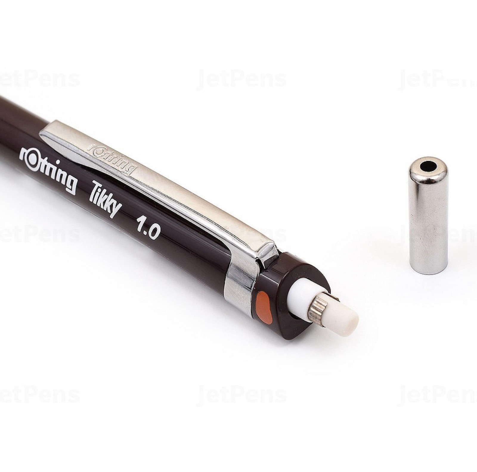 Burgundy Orange Precision Mechanical Pencil with Eraser and Sharpener
