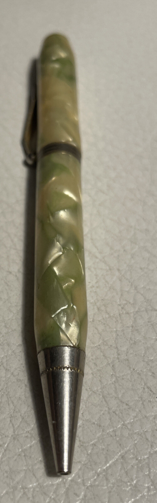 Arnold Mechanical Pencil 1930-1950 Yellow Jade Marbled Celluloid Body