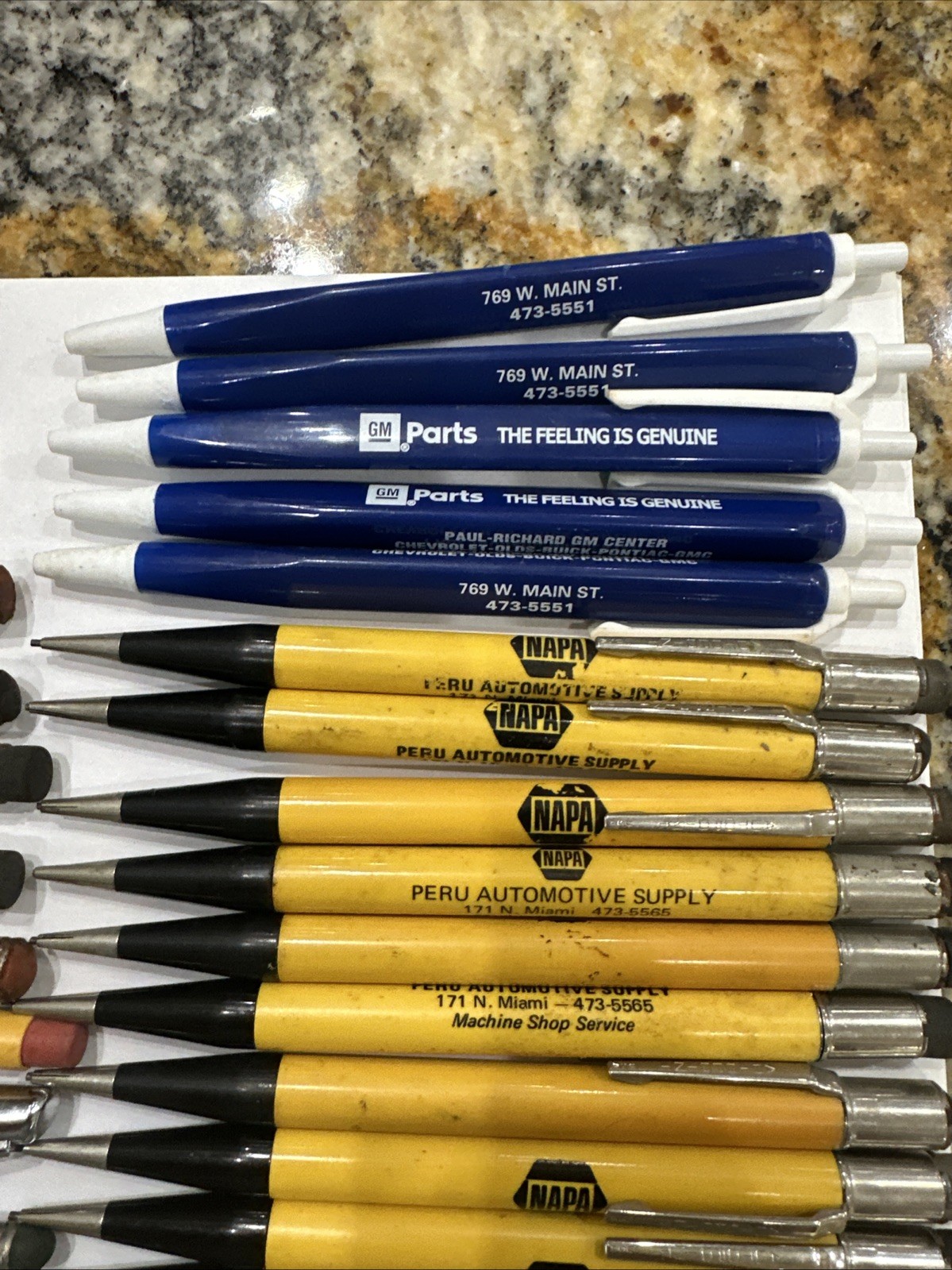 Autopoint Mechanical Pencils Oversize Advertisement Pens USA Elvis Pepsi Garland