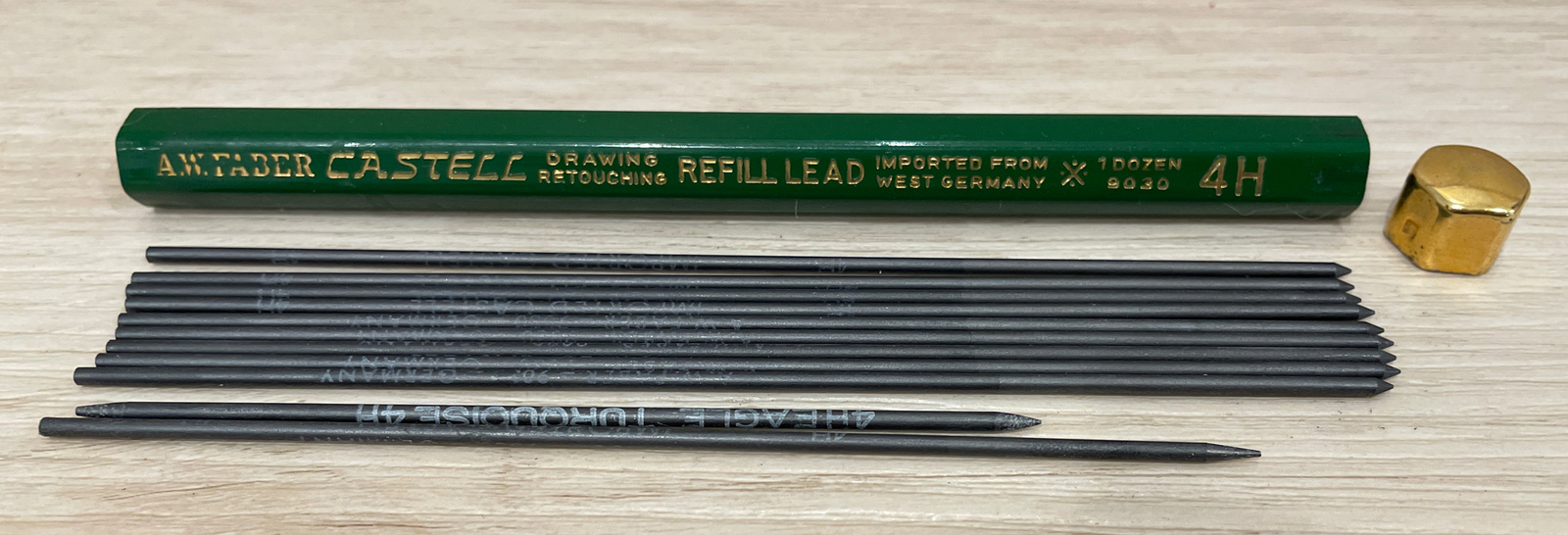 A W Faber Castell 9030 Drawing Lead Holder Germany 1 Dozen H 2H 4H