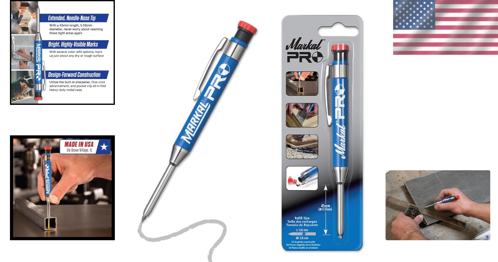 Graphite Lead Welding Marker with Sharpener