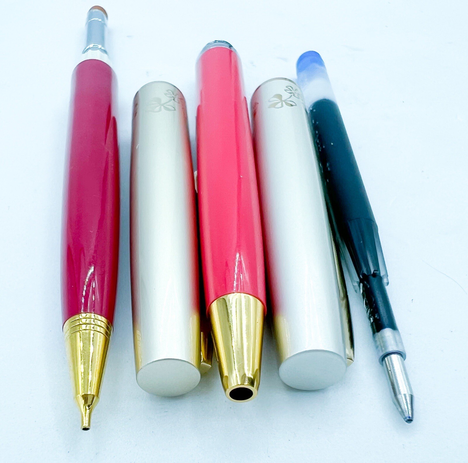 NOS pilot Flower Mechanical Pencil Ballpoint Pen 2pcs Set Fully Functional Japan