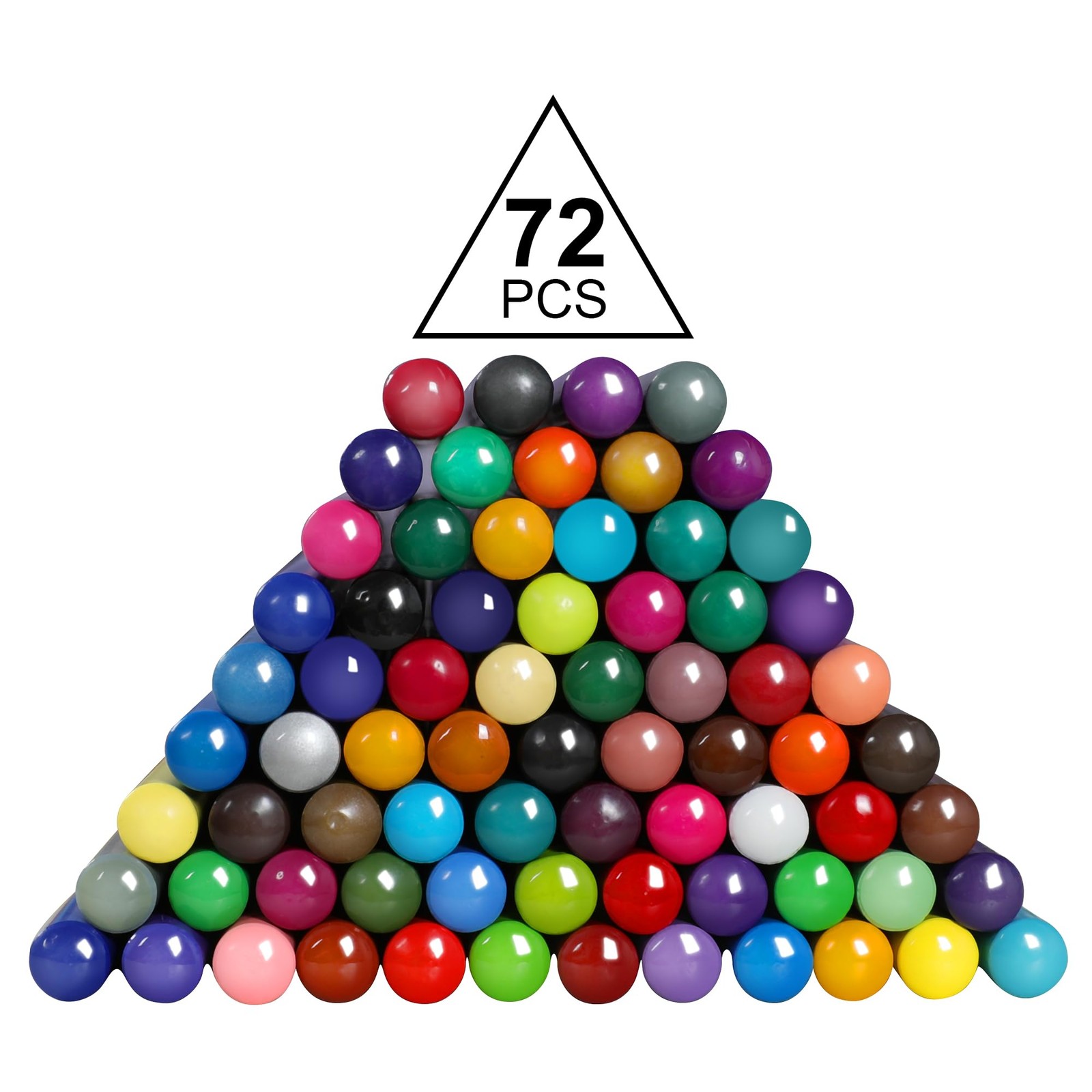 HIFORNY Premium Black Edition Colored 1 Count (Pack of 72), Multicolor