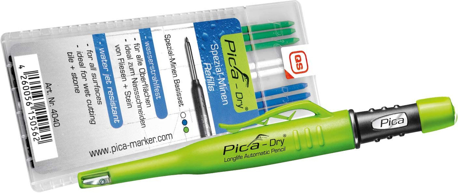 Pica 3030 + 4040 Dry Pen Including Special Lead Base Set, Carpenter’S Pencil, Gr