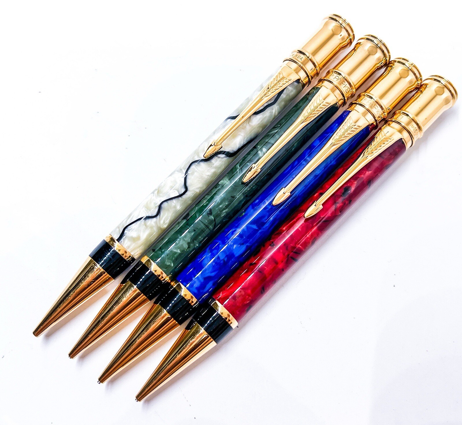 4pcs PARKER DUOFOLD 2nd Gen MARBLE Red Green Blue Pearl White Mechanical Pencil